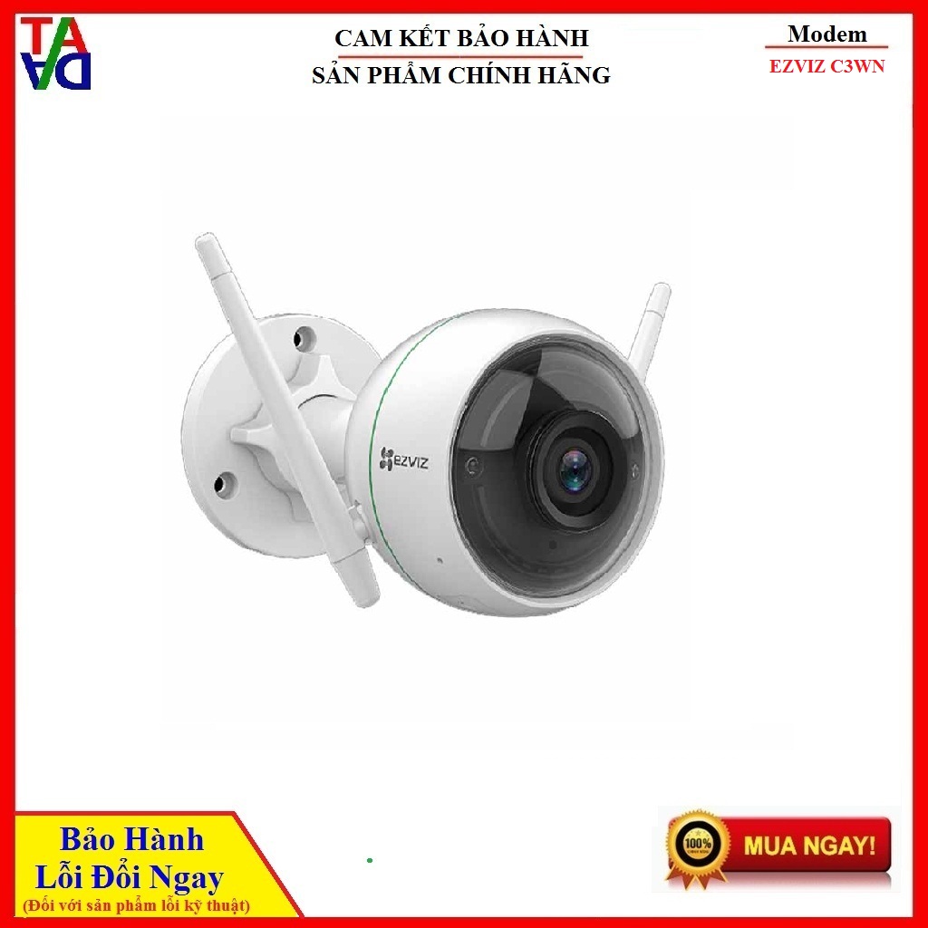 Camera IP Wifi Không Dây Ezviz C3WN 1080p - Hàng Chính Hãng - Bảo hành 24 tháng 1 đổi 1