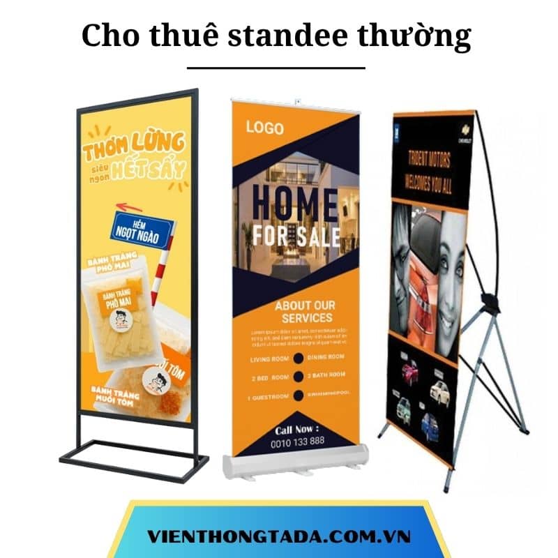 Cho thuê standee thường giá rẻ tại Hà Nội, Hải Phòng, Đà Nẵng, TP Hồ Chí Minh