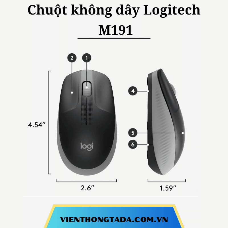 Chuột không dây Logitech M191 -Hàng chính hãng- Bảo hành 12 tháng