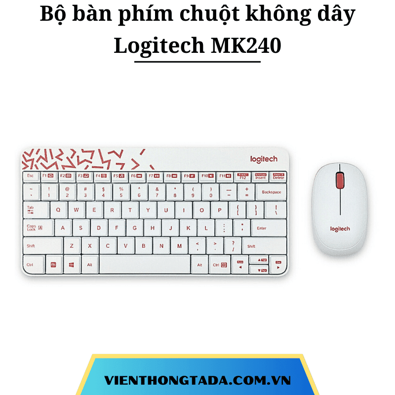 Bộ bàn phím chuột không dây Logitech MK240 - Hàng chính hãng- Bảo hành trong 3 năm