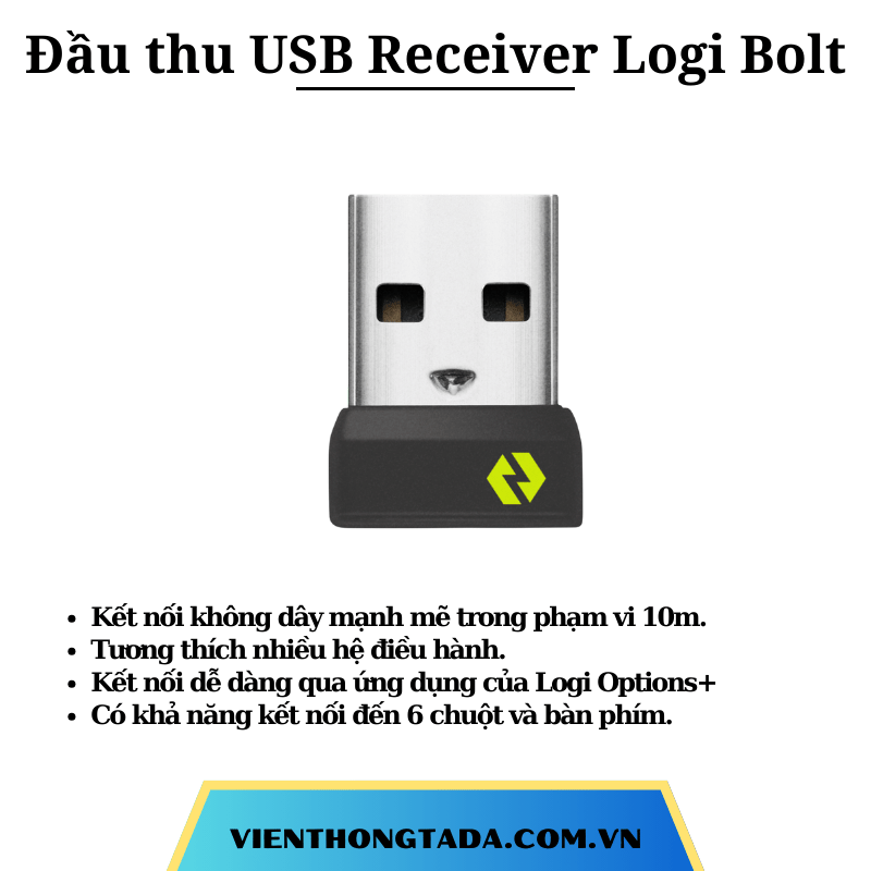 Đầu thu USB Receiver Logi Bolt - Hàng chính hãng - Bảo hành 12 tháng