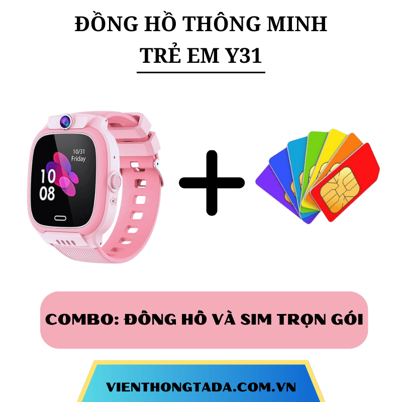 ĐỒNG HỒ ĐỊNH VỊ TRẺ EM THÔNG MINH Y31 ĐỊNH VỊ, GỌI ĐIỆN 2 CHIỀU, CHỐNG NƯỚC