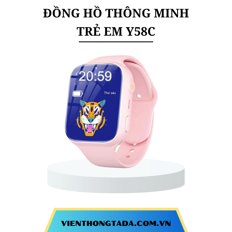 ĐỒNG HỒ THÔNG MINH TRẺ EM Y58C: CHỐNG NƯỚC, ĐỊNH VỊ, GỌI ĐIỆN 2 CHIỀU