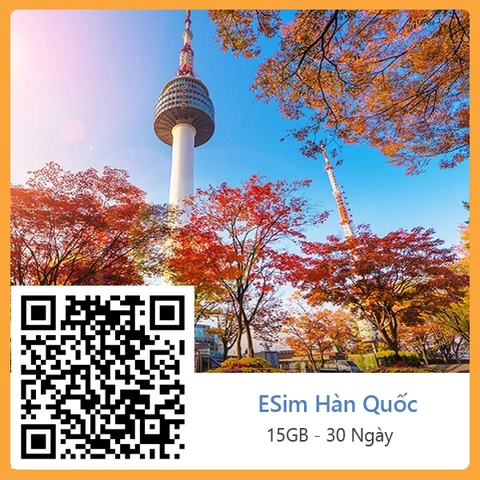 Sim Hàn Quốc - Esim Hàn Quốc - Sim Du Lịch Hàn Quốc Tặng 15GB/30 Ngày - Nhận tại Việt Nam