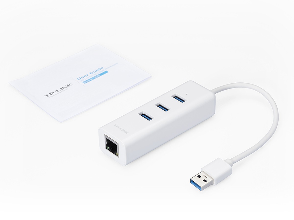 Bộ Chuyển Đổi Mạng USB 3.0 Sang Ethernet Gigabit kèm 3 cổng USB 3.0 TP-Link UE330