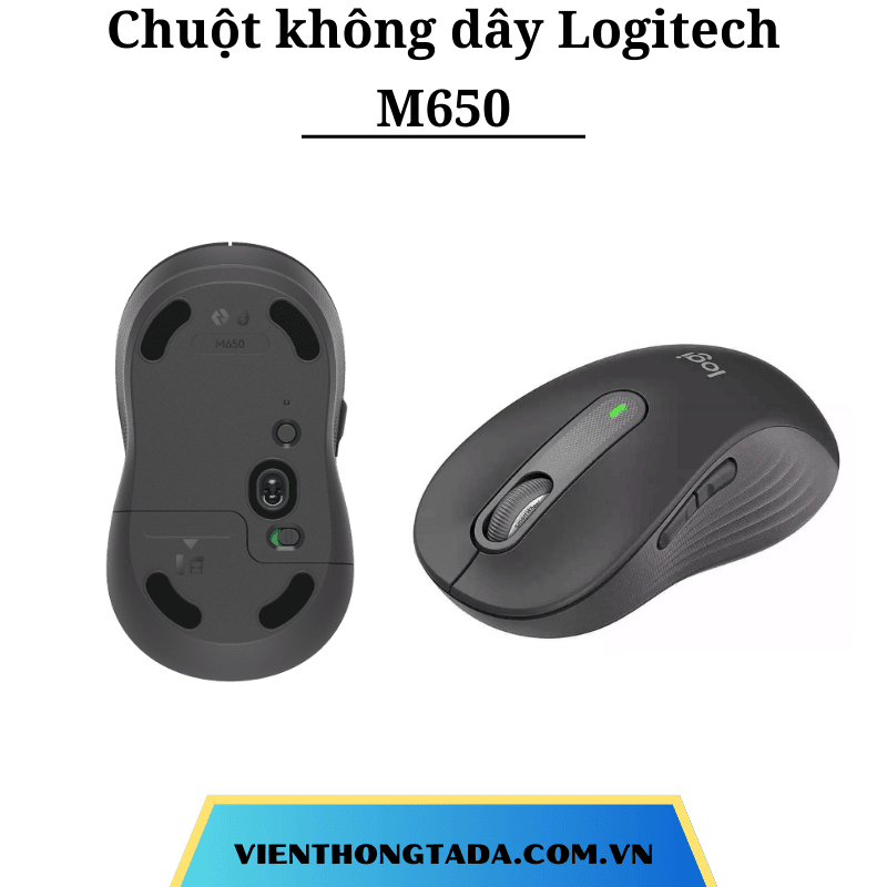 Chuột không dây Bluetooth Logitech SIGNATURE M650- Hàng Chính Hãng- Bảo hành 12 tháng