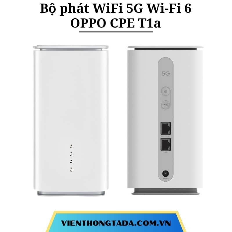 OPPO CPE T1a | Router WiFi di động 5G, Wi-Fi 6 AX1800, tốc độ 4.1Gbps, Snapdragon X55 | Bảo hành 1 đổi 1