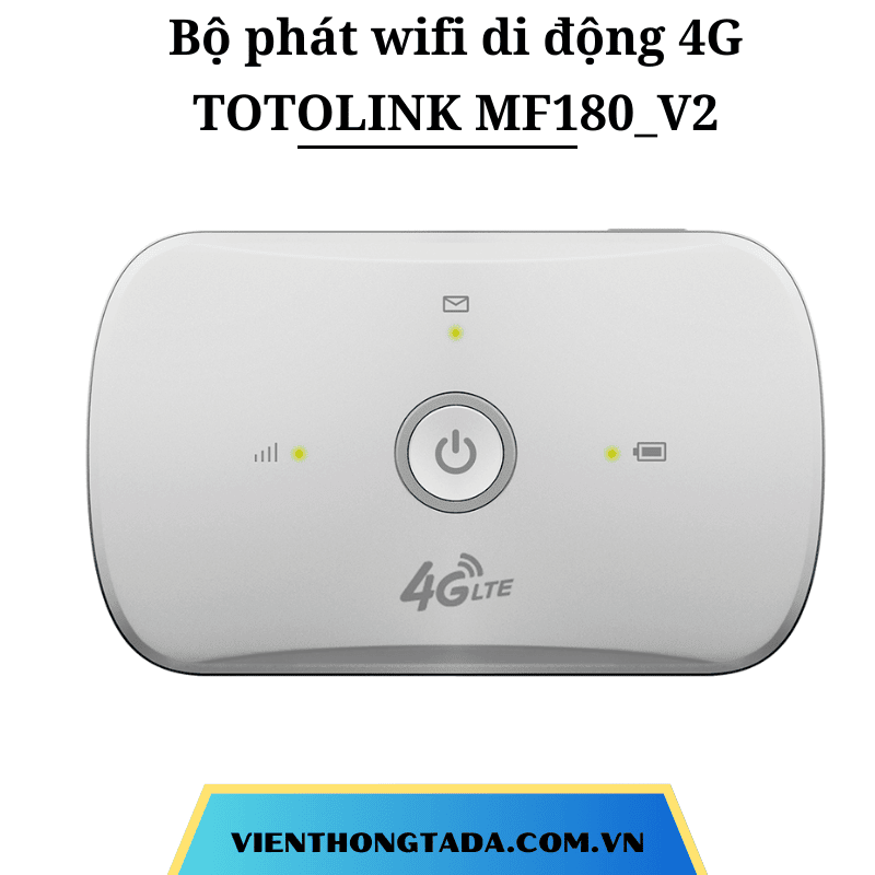 TOTOLINK MF180_V2 | Bộ Phát Wifi Di Động 4G LTE, 150Mbps, PIN 2200mAh,10 Thiết Bị Kết Nối Cùng Lúc | Bảo hành 12 tháng