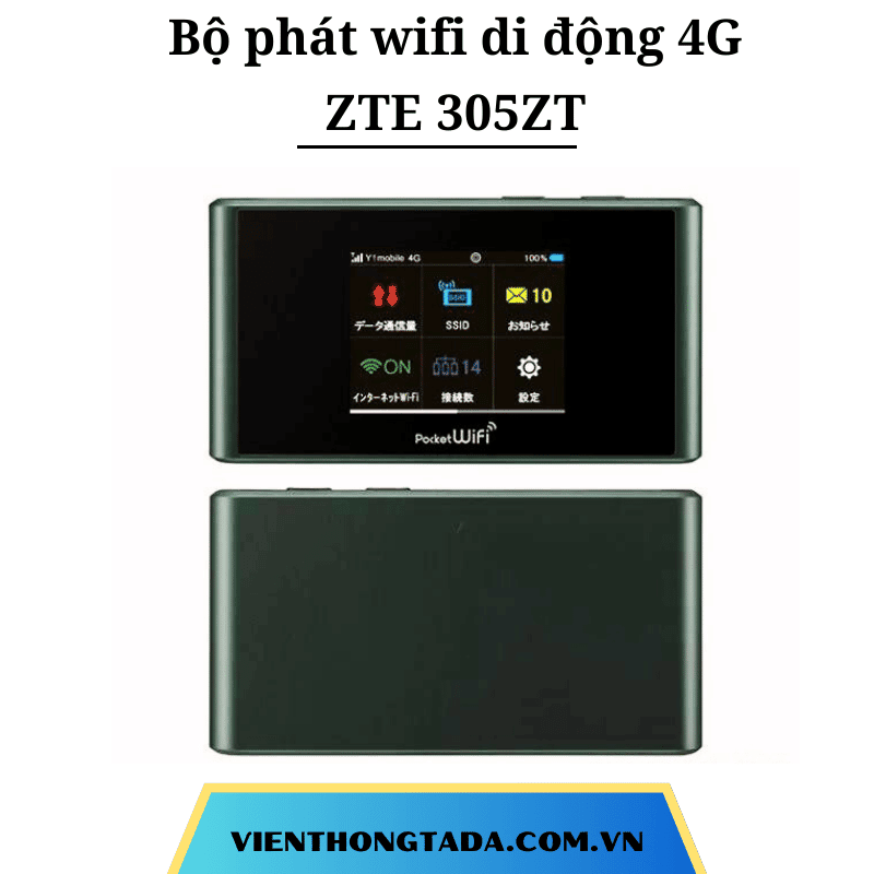 ZT5 305ZT | Bộ Phát Wifi Di Động 4G LTE, Tốc Độ Cao 187,5Mbps, Pin 2700mAh, Băng Tần Kép | Bảo hành 12 tháng