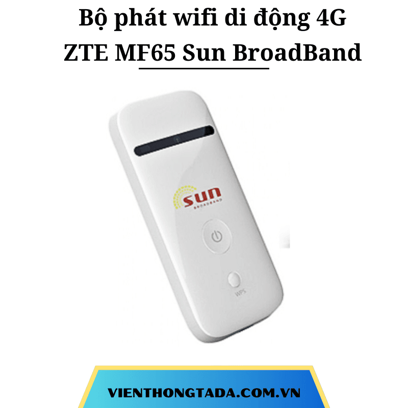 ZTE MF65 Sun BroadBand | Bộ phát wifi di động 3G, 21.6Mbps, Pin 1500mAh | Bảo hành 12 tháng