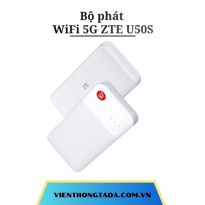 ZTE U50S | Bộ phát WiFi di động 5G WiFi 6 AX1800, pin 10.000mAh, hỗ trợ 32 thiết bị, chip Qualcomm Snapdragon X55 | Hàng chính hãng