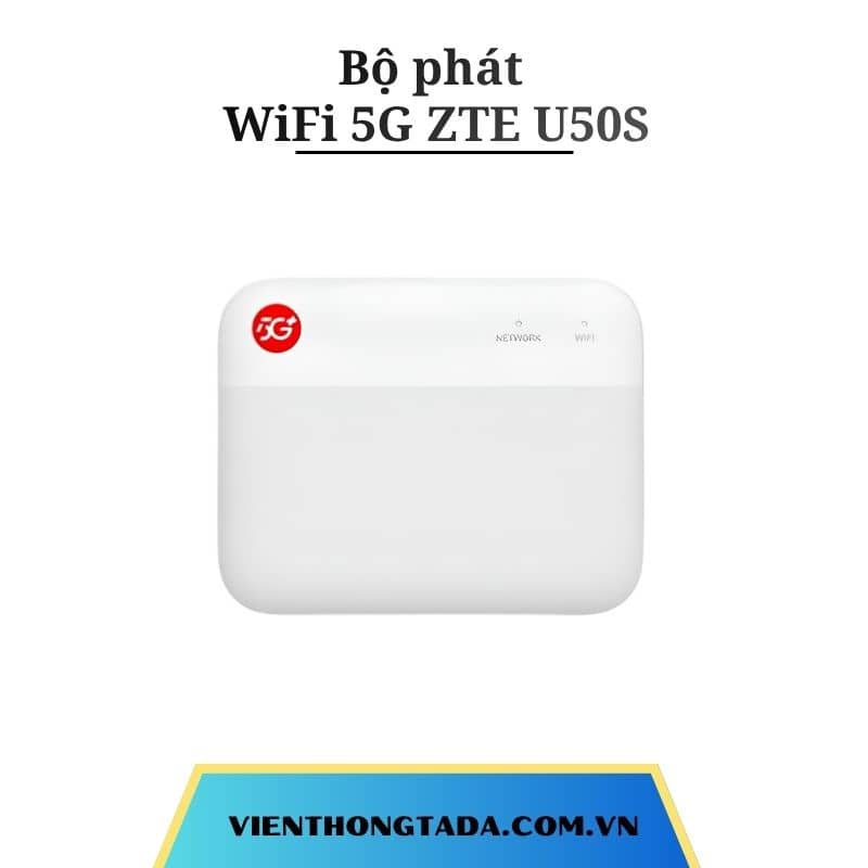 ZTE U50S | Bộ phát WiFi di động 5G WiFi 6 AX1800, pin 10.000mAh, hỗ trợ 32 thiết bị, chip Qualcomm Snapdragon X55 | Hàng chính hãng