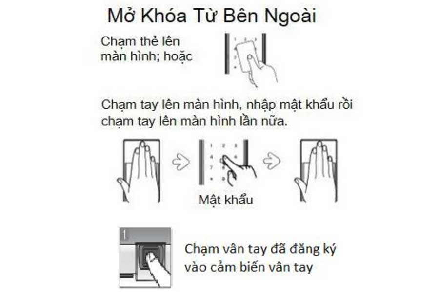 Cách chốt khóa vân tay Yale YDM7116A