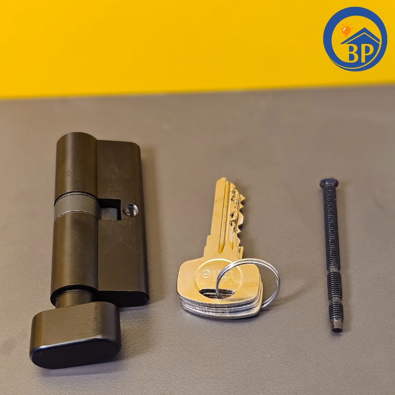 Ruột Khóa YALE YCL-002/70 US19, Đen Mờ, đầu vặn đầu chìa, dài 70mm