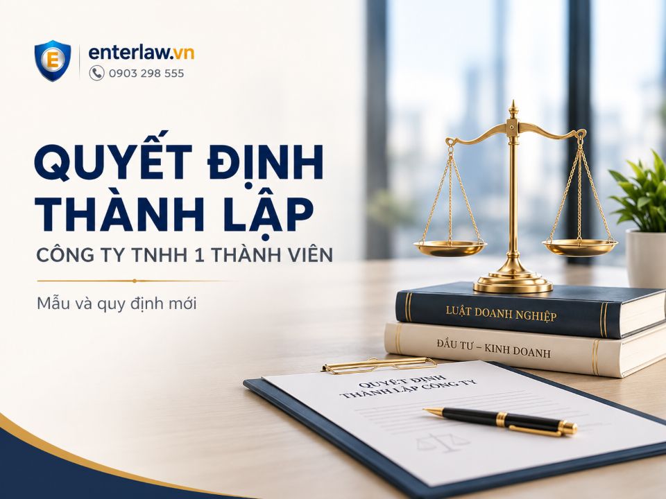 Quyết định thành lập công ty tnhh 1 thành viên: Mẫu và quy định mới