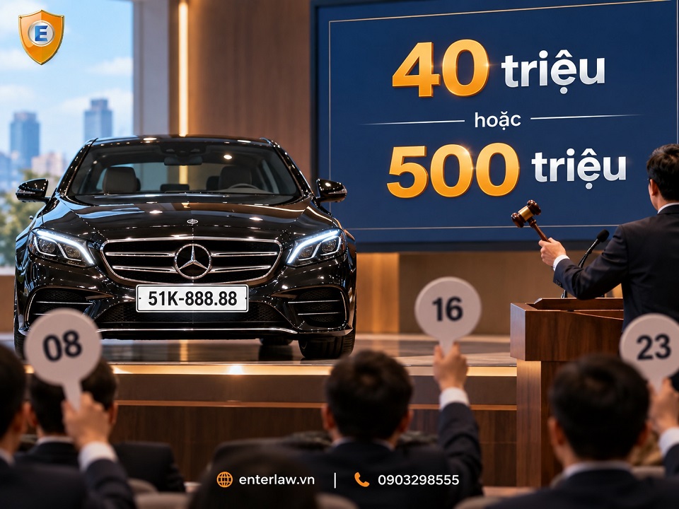 Giá khởi điểm đấu giá biển số xe ô tô là bao nhiêu?