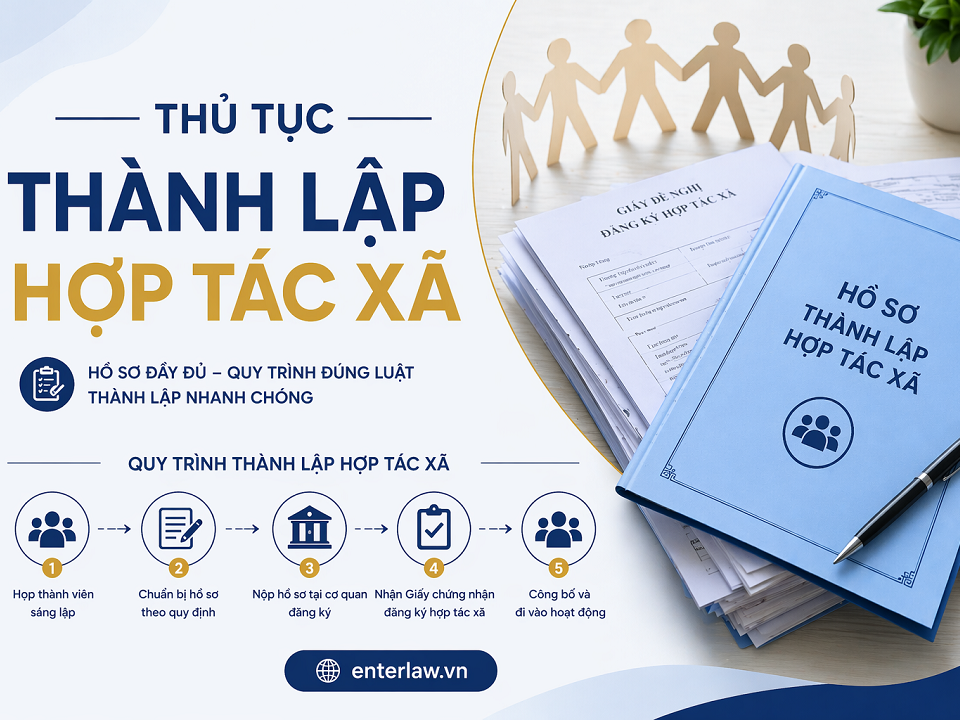 Thủ tục thành lập hợp tác xã 2026: Hồ sơ, điều kiện và 5 bước chi tiết