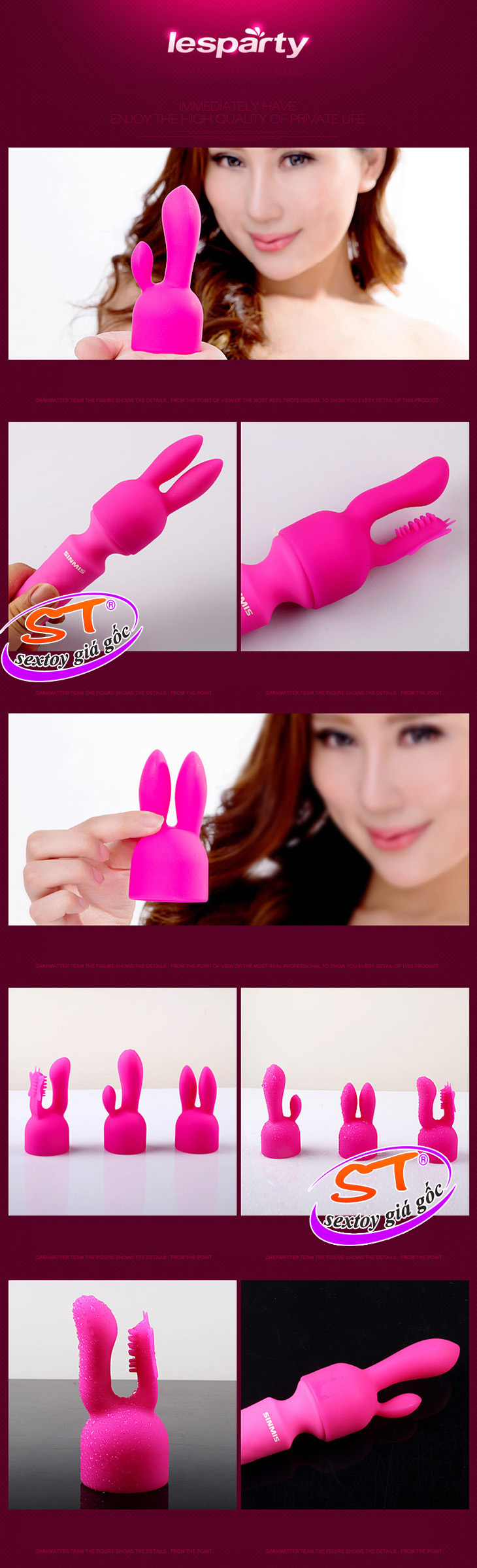 Đầu Silicone lắp chày rung AV Nalone - BD012