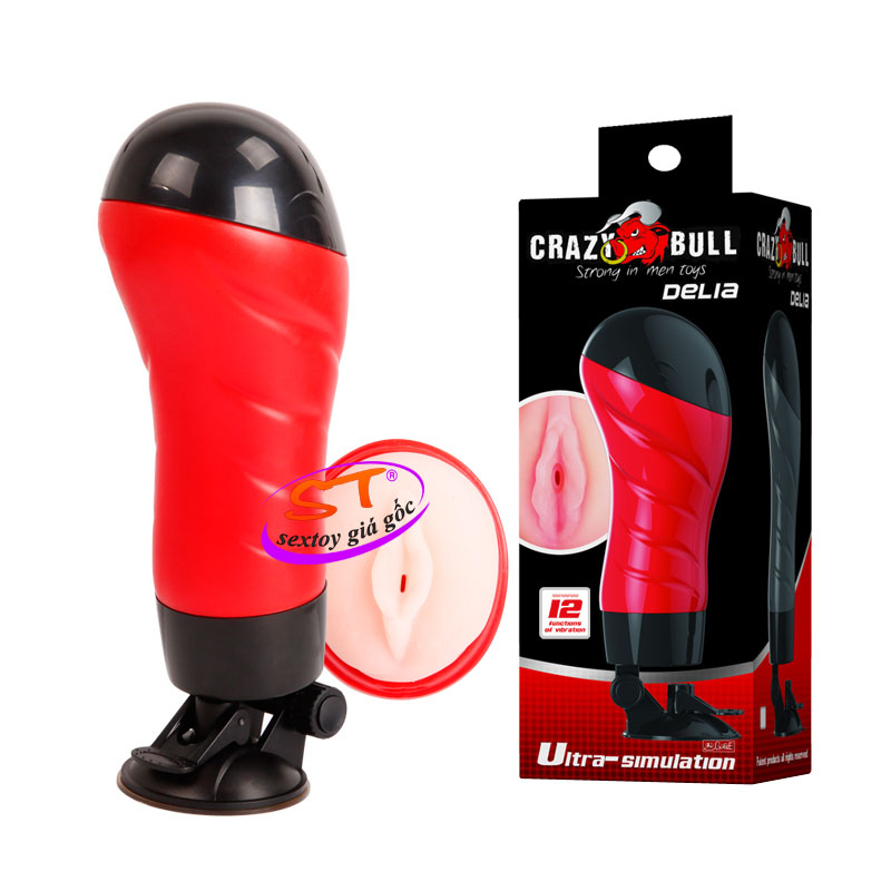 Âm đạo gắn tường có rung Crazy Bull Delia-Baile - AD45A