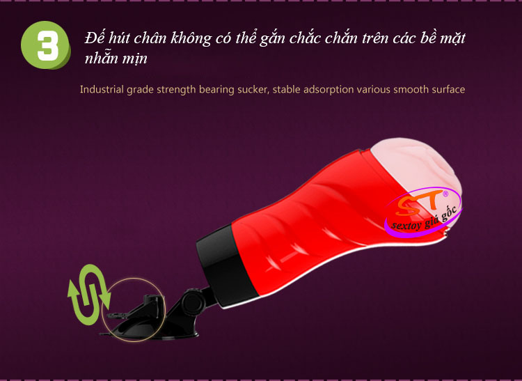 Âm đạo gắn tường có rung Crazy Bull Delia-Baile - AD45A