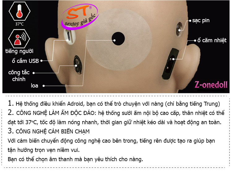 Búp bê tình dục-Elena xinh đẹp, cảm biến nhiệt như người - BB013