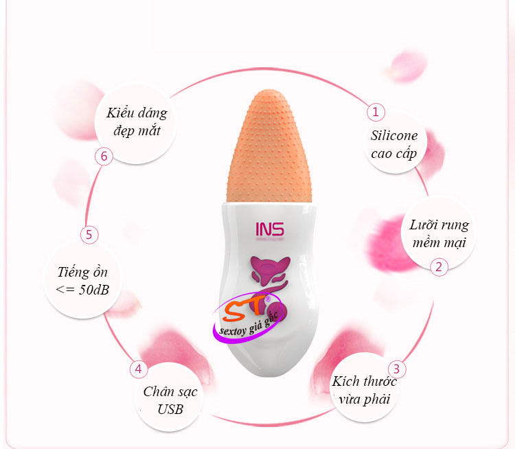 Lưỡi liếm âm đạo sạc điện cao cấp INS 2 - DC22A