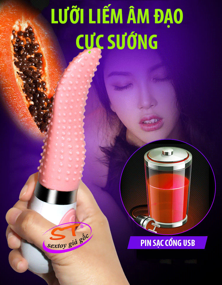 Lưỡi rung siêu kích thích Crazy tongue - DC22N