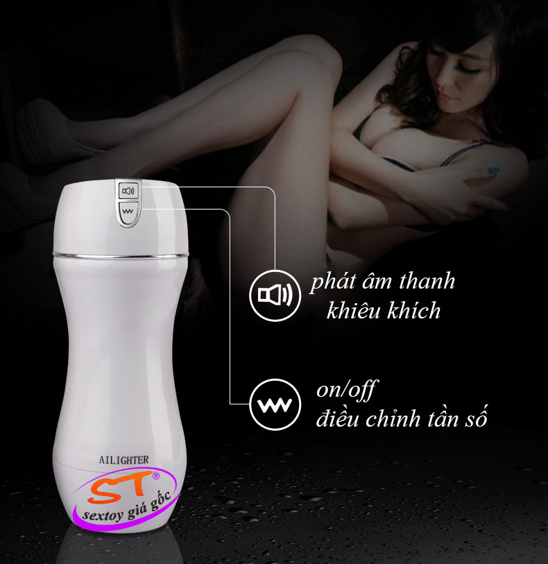 Đèn pin thủ dâm có rung cao cấp Ailighter - AD46 có 2 nút điều chỉnh