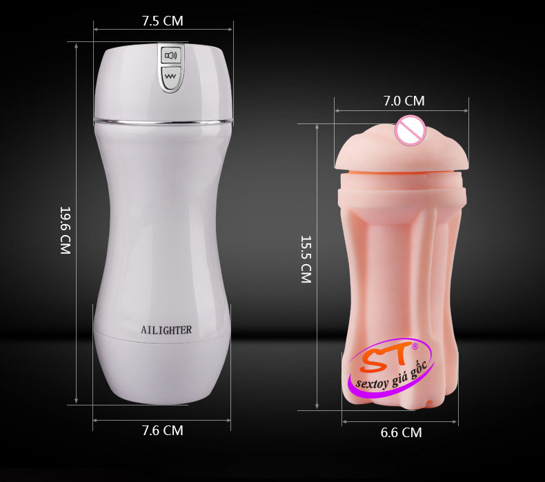kích thước của Đèn pin thủ dâm có rung cao cấp Ailighter - AD46
