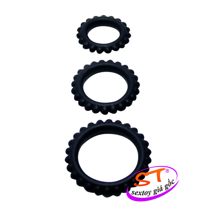Bộ 3 vòng Silicone Titan đeo dương vật Baile - DC21L