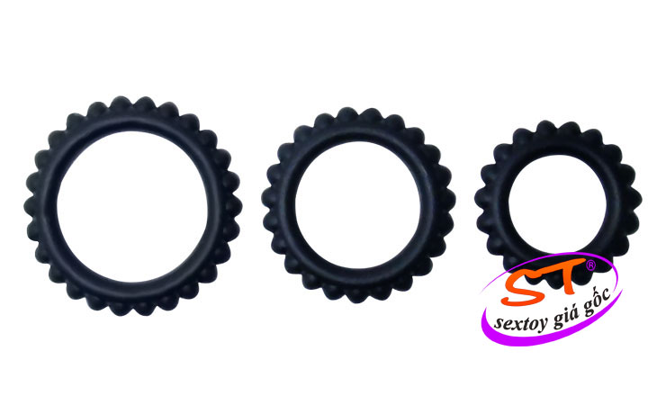 Bộ 3 vòng Silicone Titan đeo dương vật Baile - DC21L
