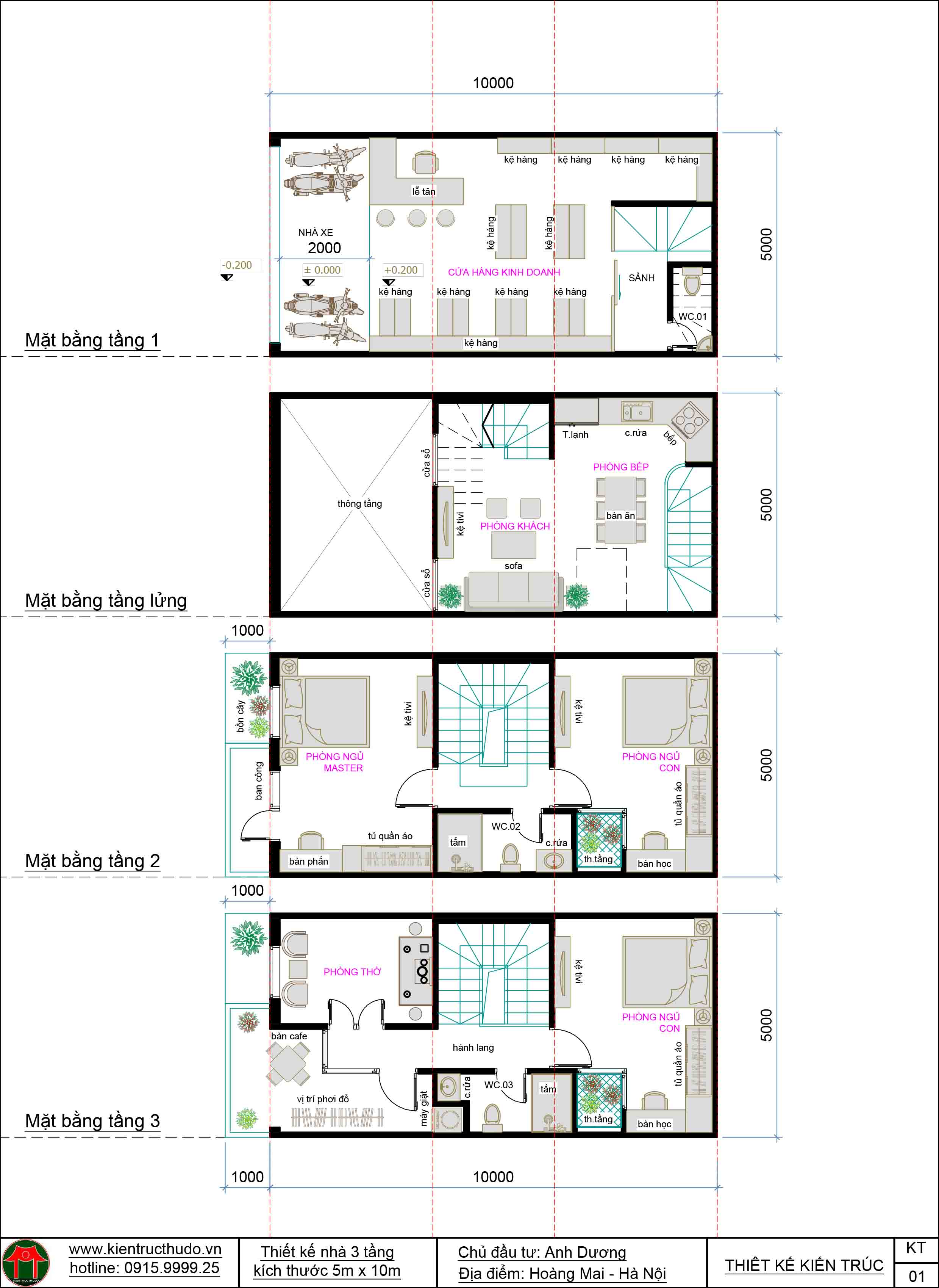 5.thiet ke nha ong 3 tang 4x10m cau thang cuoi