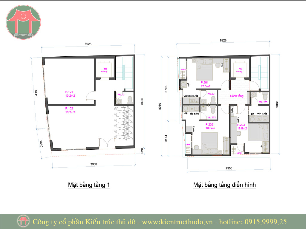 Mẫu thiết kế chung cư mini hiện đại 2