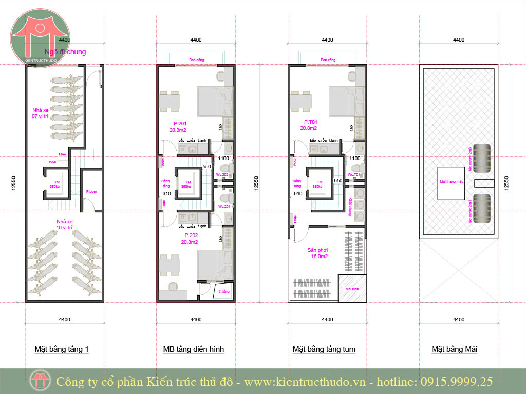 Mẫu thiết kế chung cư mini hiện đại 24