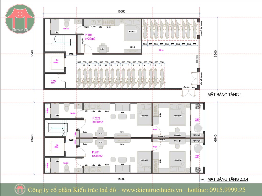 Mẫu thiết kế chung cư mini hiện đại 75
