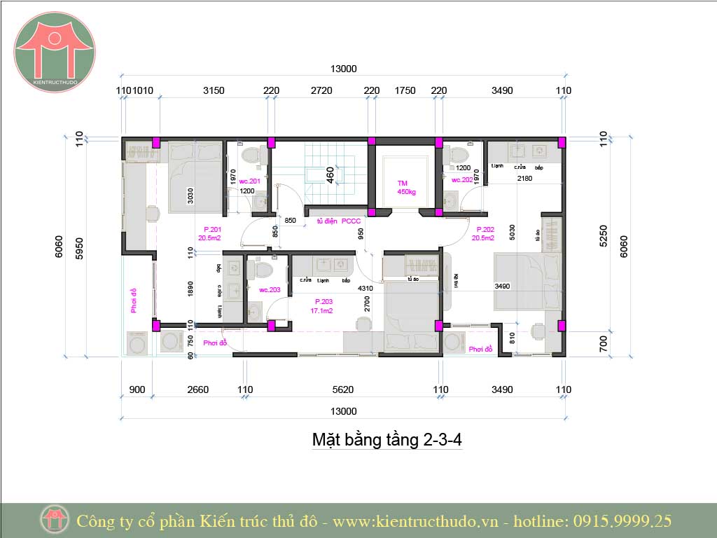 Thiết kế chung cư mini tại Đại Mỗ 8
