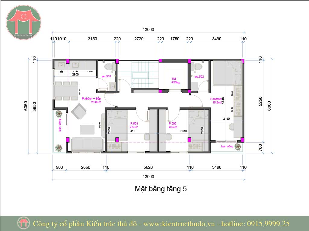 Thiết kế chung cư mini tại Đại Mỗ 9