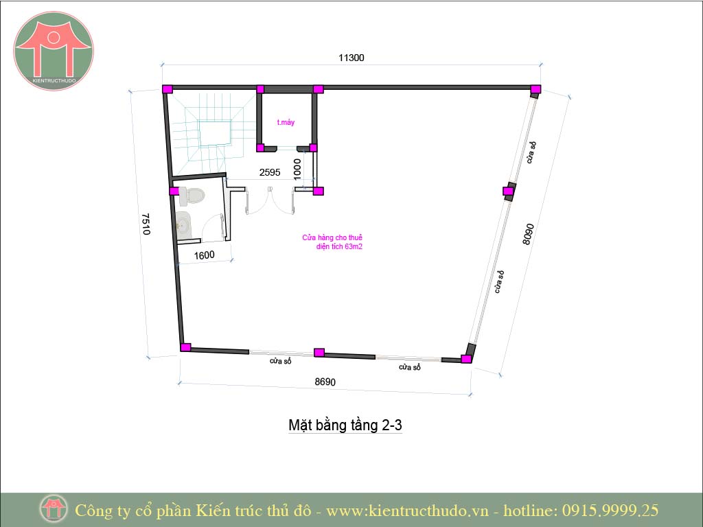Thiết kế chung cư mini 6 tầng 1 tum tại Thanh Xuân 6