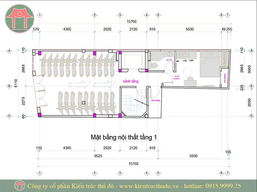 Thiết kế chung cư mini tại Yên Hòa 6