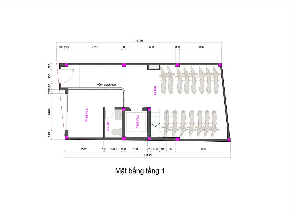 Thiết kế nhà trọ cho thuê tại Đông Ngạc 01