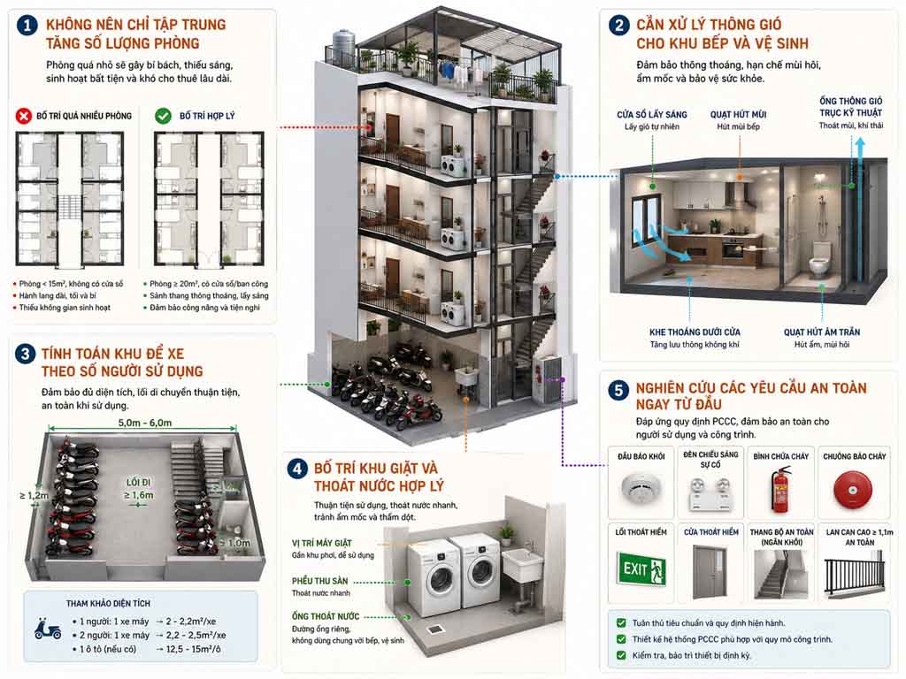Thiết kế nhà trọ cho thuê tại Đông Ngạc 09