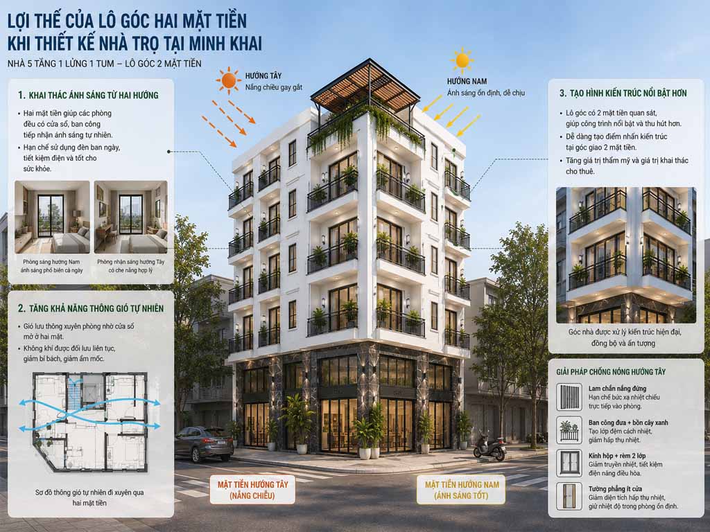 Thiết kế nhà trọ cho thuê tại Minh Khai 08