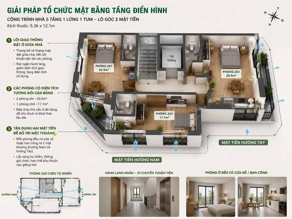 Thiết kế nhà trọ cho thuê tại Minh Khai 09