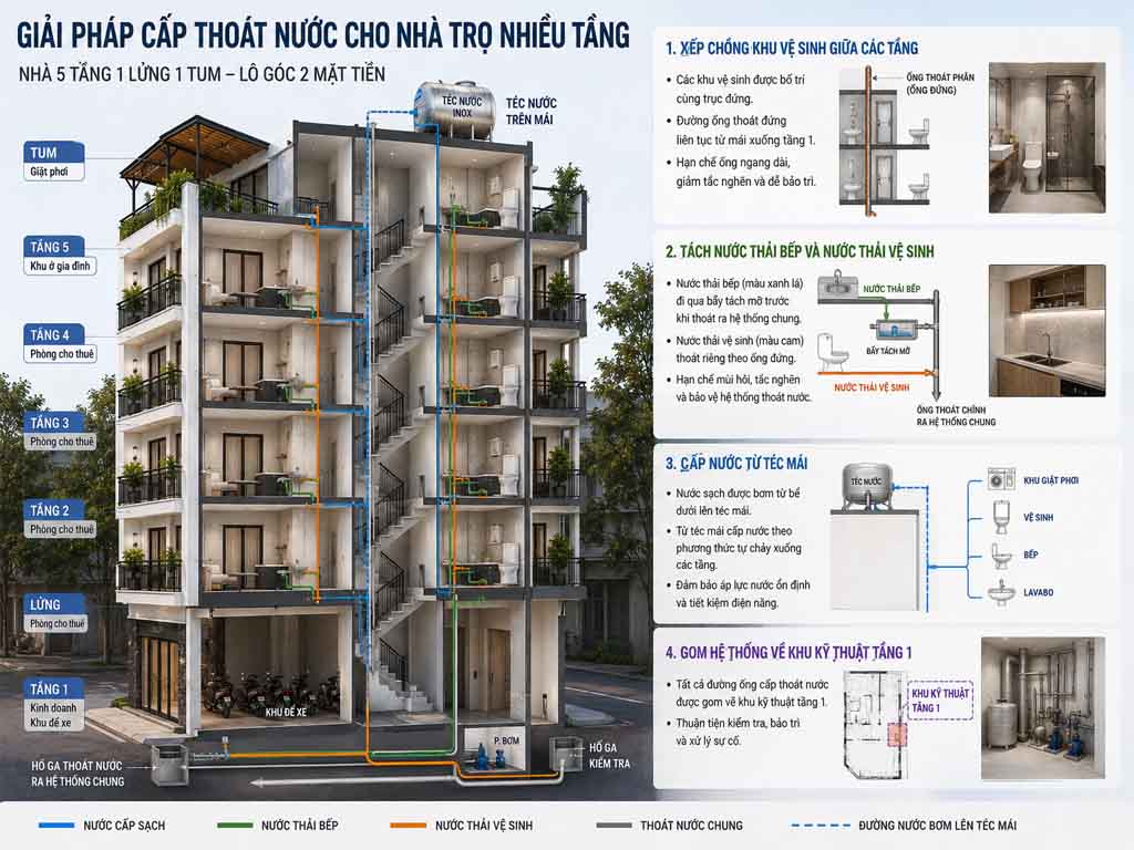 Thiết kế nhà trọ cho thuê tại Minh Khai 11