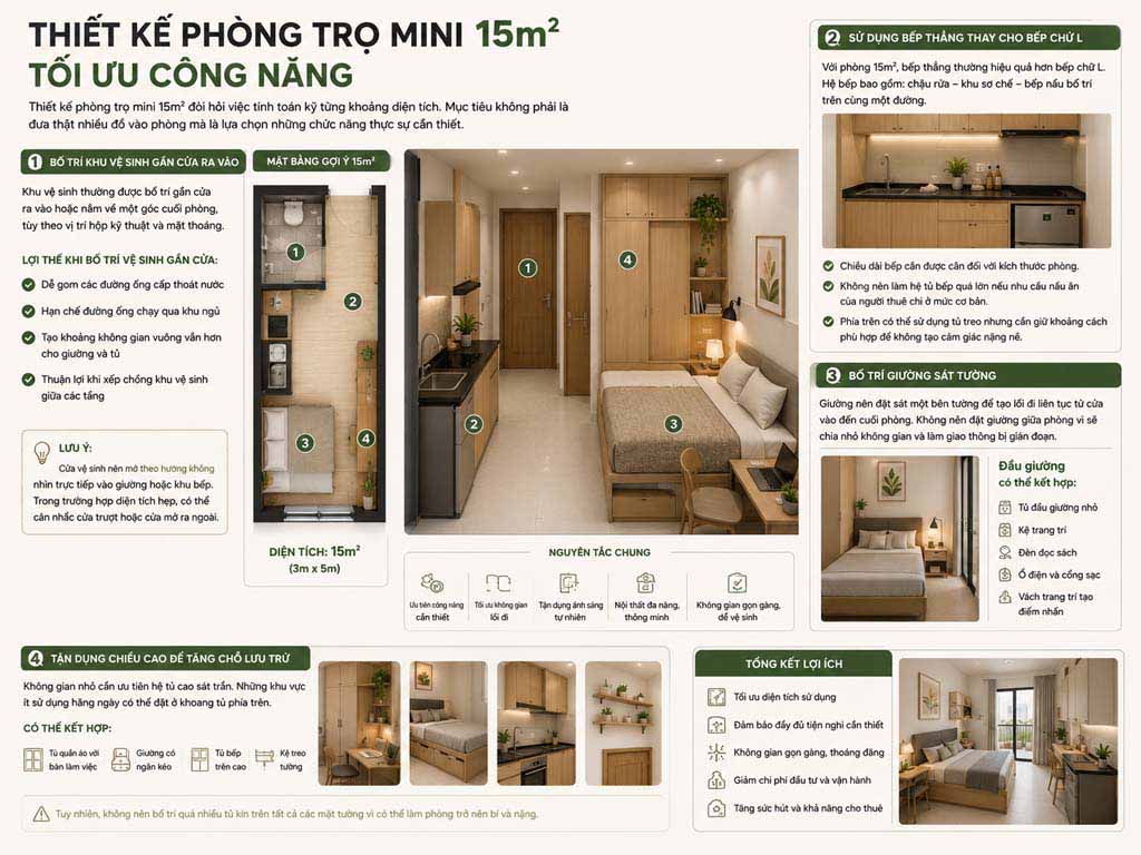 Thiết kế phòng trọ mini và căn hộ mini cho thuê 05
