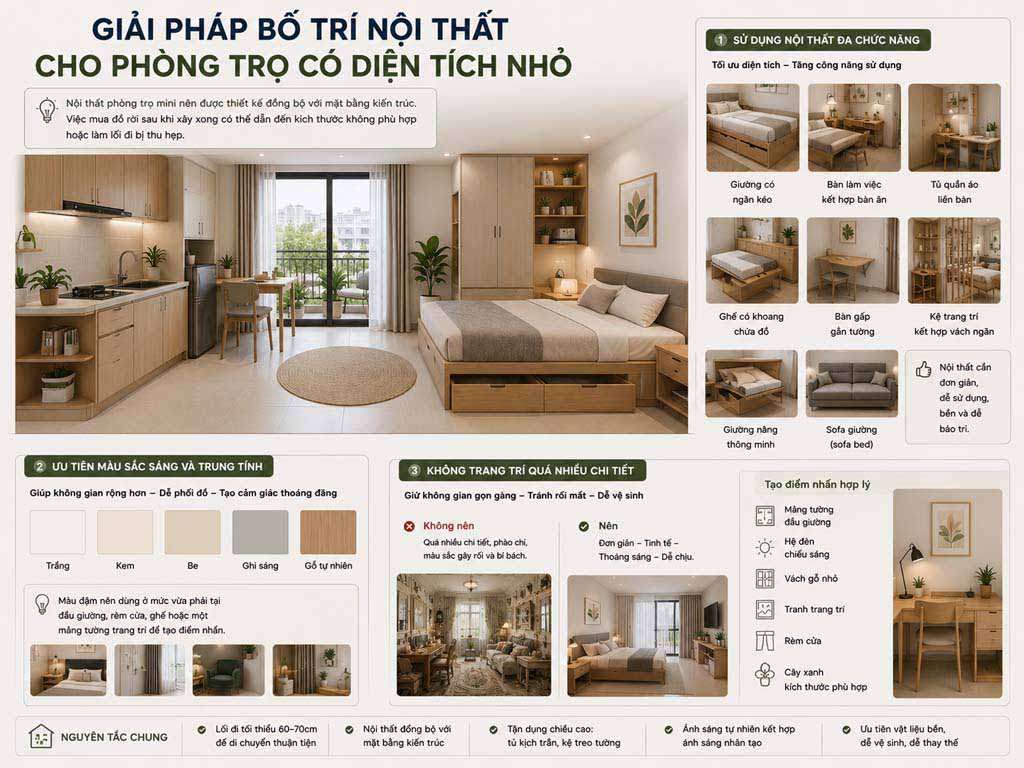 Thiết kế phòng trọ mini và căn hộ mini cho thuê 10