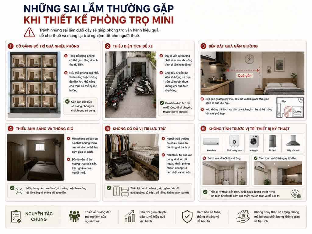 Thiết kế phòng trọ mini và căn hộ mini cho thuê 15