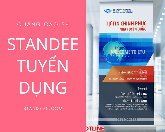 Standee Tuyển Dụng | Mẫu Standee Tuyển Dụng Đẹp Nhất