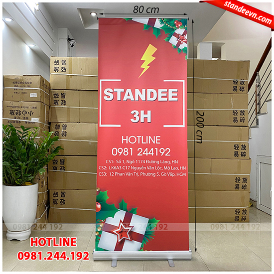 kích thước tiêu chuẩn standee