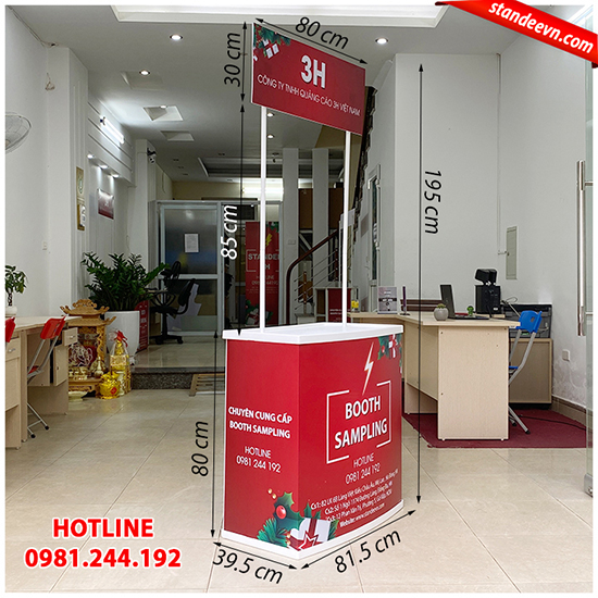 Booth Sampling Nhựa, Quầy Bán Hàng Di Động giá rẻ tại Hà Nội